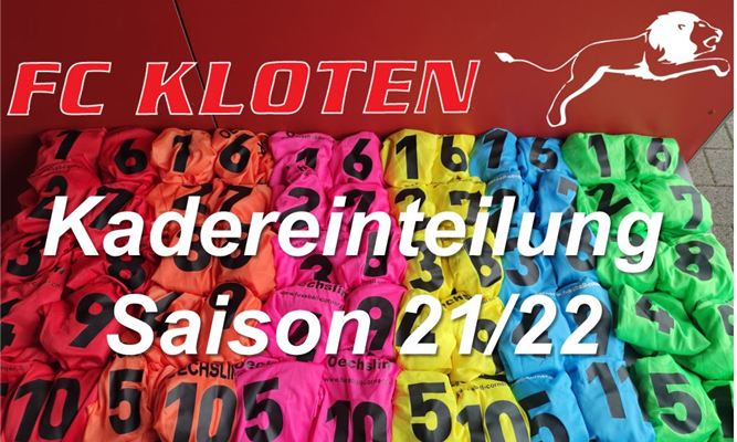 Kadereinteilungen Juniorinnen  Junioren Saison 2021/2022