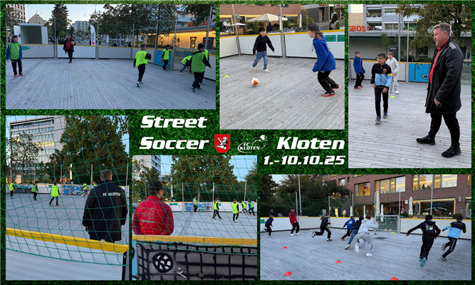 FC Kloten organisierte ein öffentliches Training am Streetsoccer Jugendarbeit Kloten
