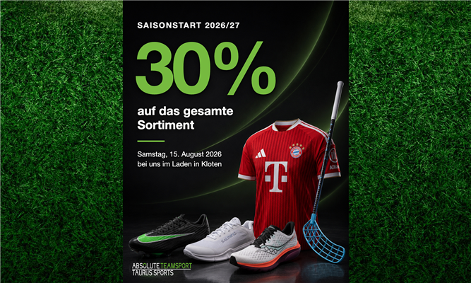 Saisonstart bei Taurus Sports in Kloten am 15.08.26